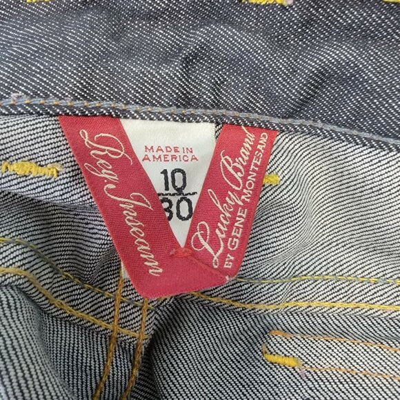 Lucky Brand Jeans Size Bootcut Flap Pockets Dark Blue Womens Size 10/30 EUC - Picture 7 of 12